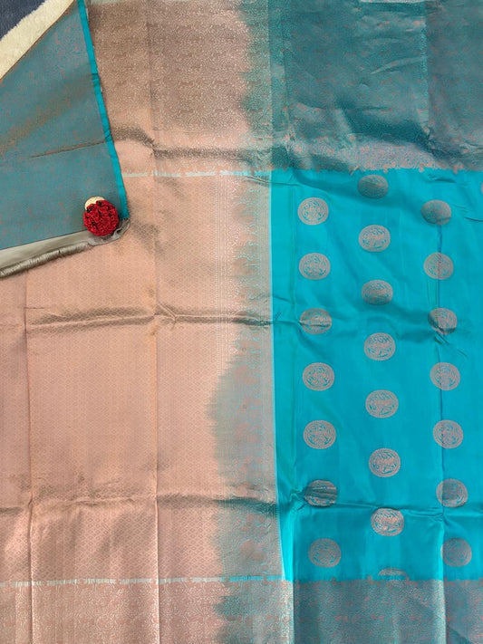 Blue Pure Silk Saree