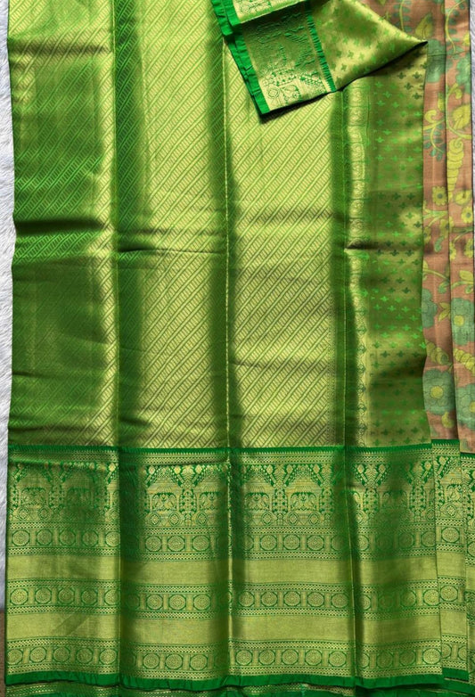 Green Semi Silk Saree